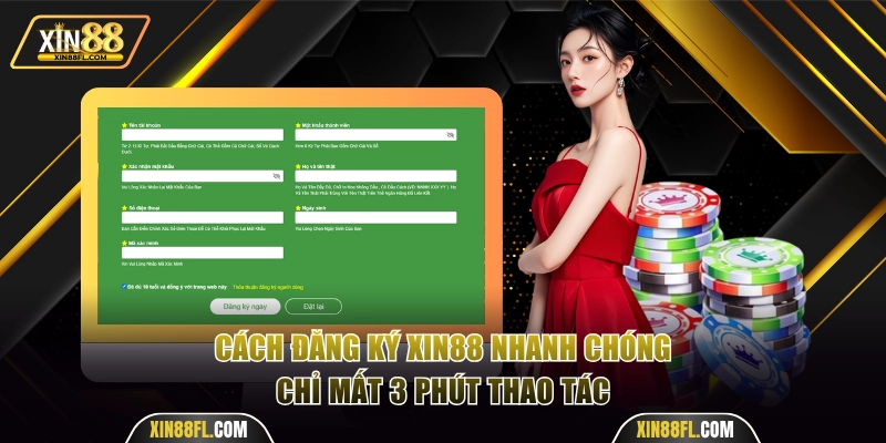Cách đăng ký Xin88 chi tiết chỉ mất 3 phút